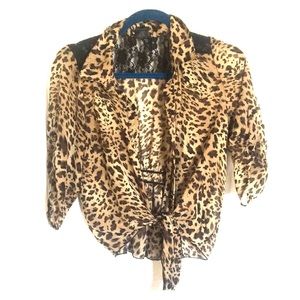 Wet seal cheetah print top